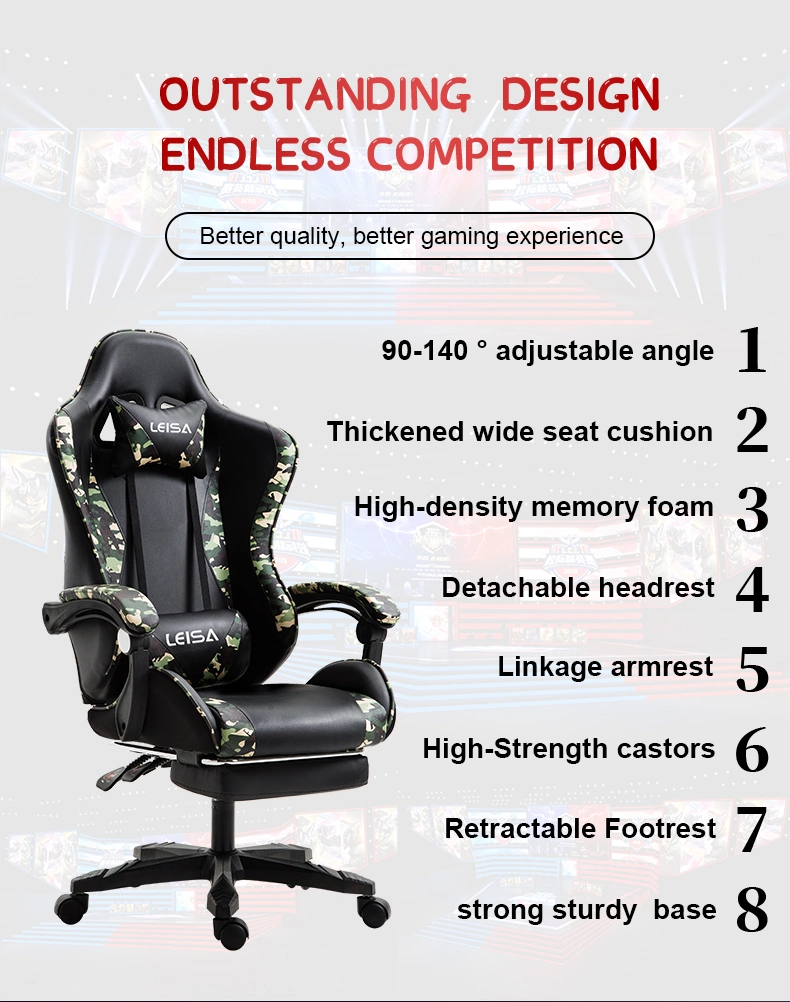 Massage Gaming Chair Ergonomic Office Computer Chair