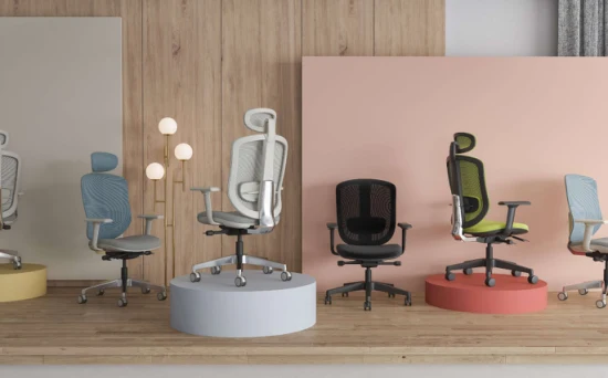 中国メーカーの高品質メッシュワークチェア、快適で人間工学に基づいた調節可能なオフィス回転椅子